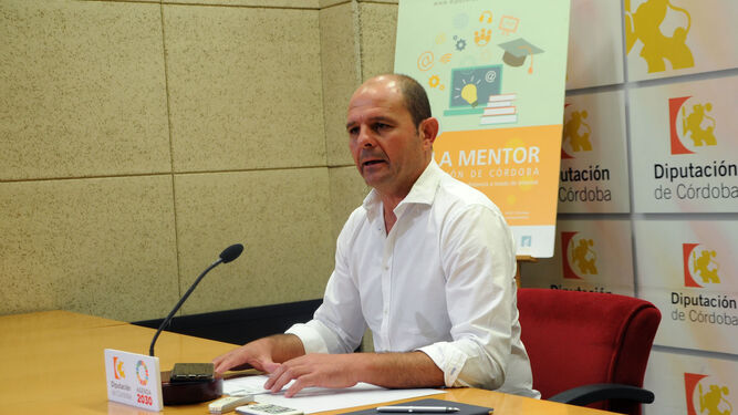 El alcalde de Montalbán, Miguel Ruz, en una comparecencia en la Diputación de Córdoba.