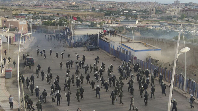 Imagen del último asalto a la valla de Melilla.