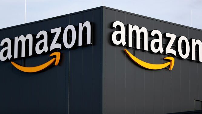 Vista general de logo de Amazon