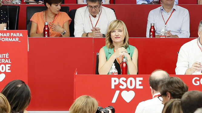 Pilar Alegría, en el comité federal del PSOE de este fin de semana