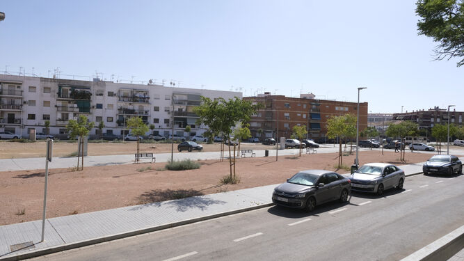 Zona de aparcamientos en el Campo de la Verdad.