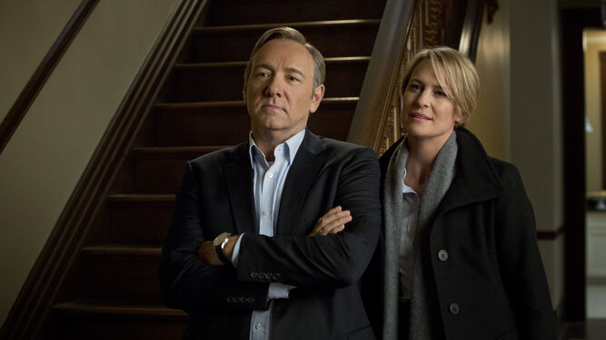 Kevin Spacey y Robin Wright, en ‘House of Cards’.