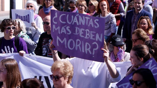 Manifestación contra la violencia de género en Sevilla, en 2020.