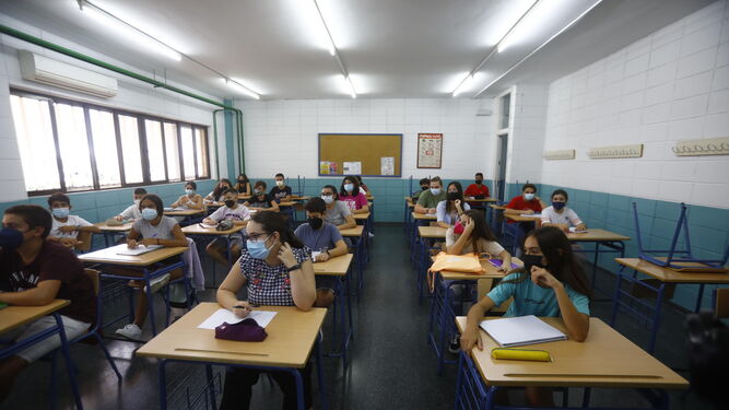 Una clase de Bachillerato de un instituto de Córdoba.
