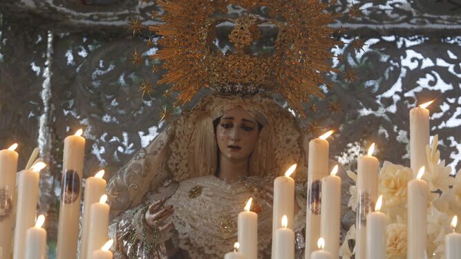La Virgen de la Paz, durante la pasada Semana Santa.