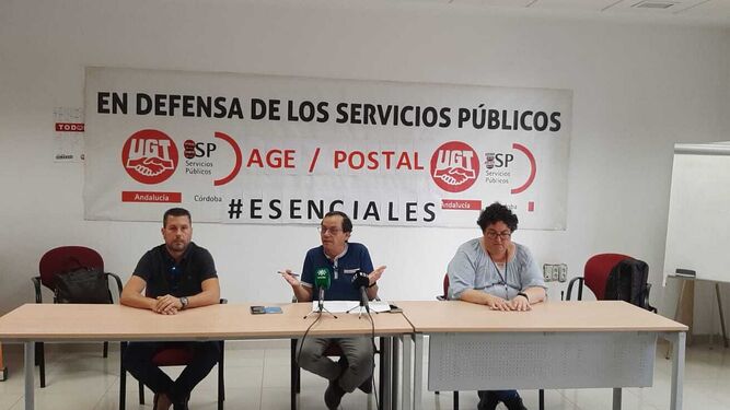 Rueda de prensa de UGT en Córdoba.