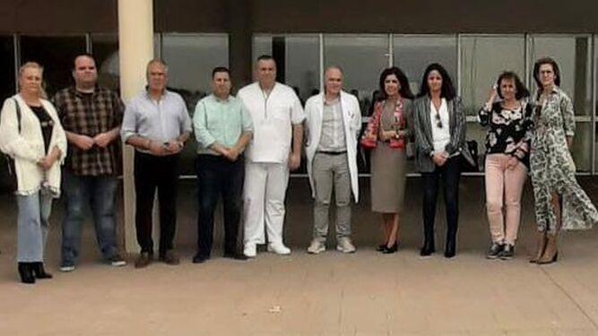 Asistentes a la reunión celebrada en el hospital de Peñarroya-Pueblonuevo.