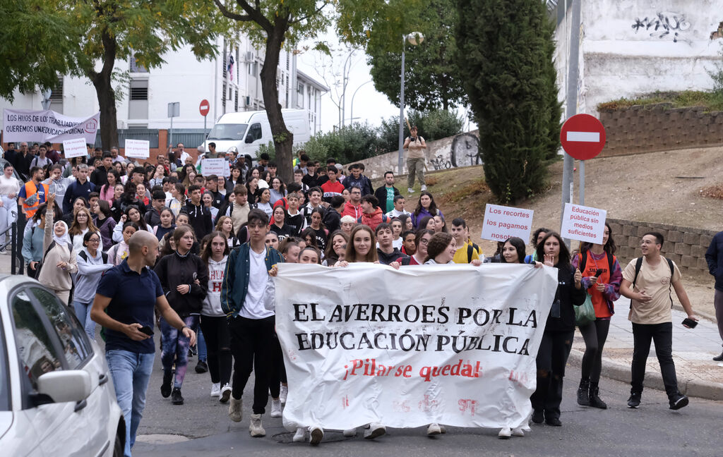 La nueva protesta del instituto Averroes de C&oacute;rdoba, en im&aacute;genes