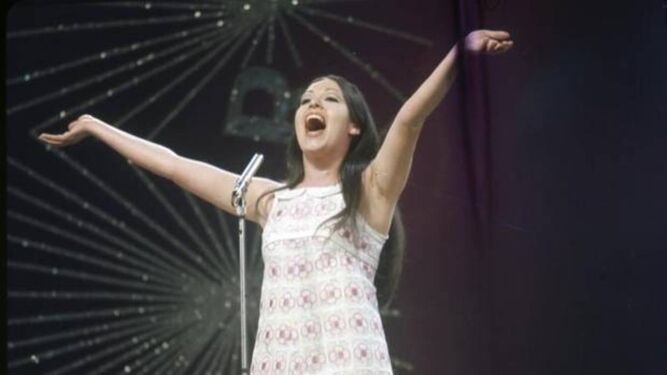Massiel canta 'La,la, lá' en Eurovisión