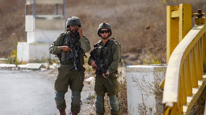 Militares israelíes en Nablus.