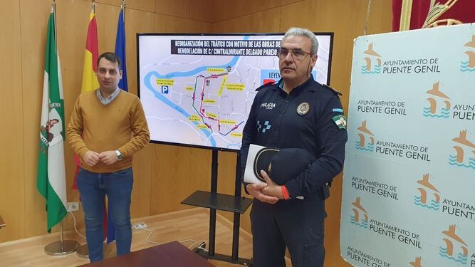 Presentación de los cambios de tráfico por las obras de la calle Ancha de Puente Genil.