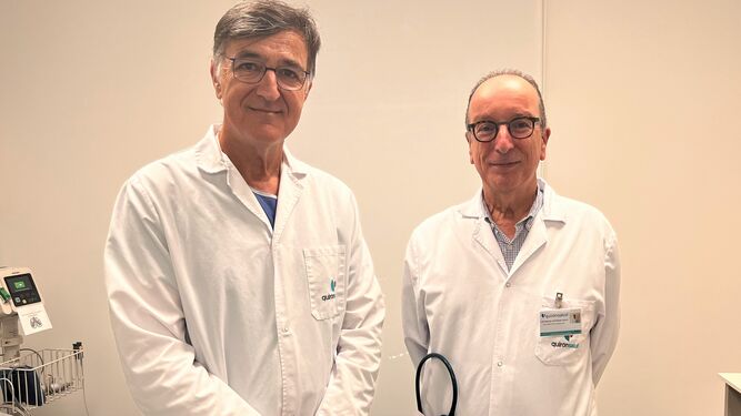 Los doctores Antonio Álvarez Kindelán y Luis Manuel Entrenas.