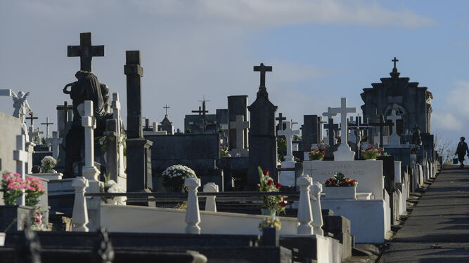 Vista de un cementerio.