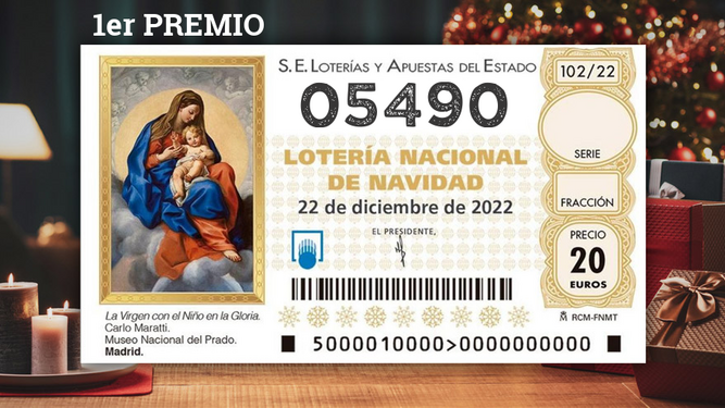 05490 El Gordo de 2022 en la Lotería de Navidad