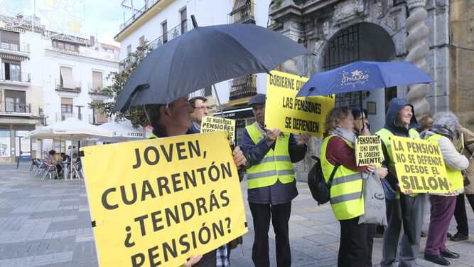 Concentración de la Plataforma en Defensa del Sistema de Pensiones Públicas en Córdoba.