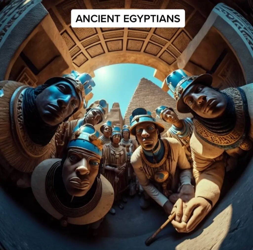 Miembros de una corte del Imperio Egipcio