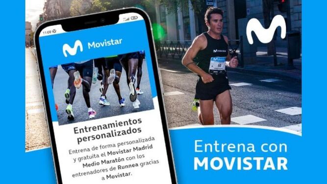 Imagen promocional de la app ‘Entrena con Movistar’.