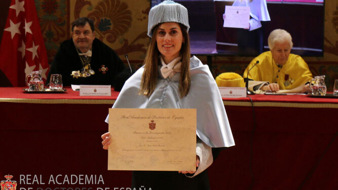 Rocío Ávila, premiada por la Real Academia de Doctores de España.