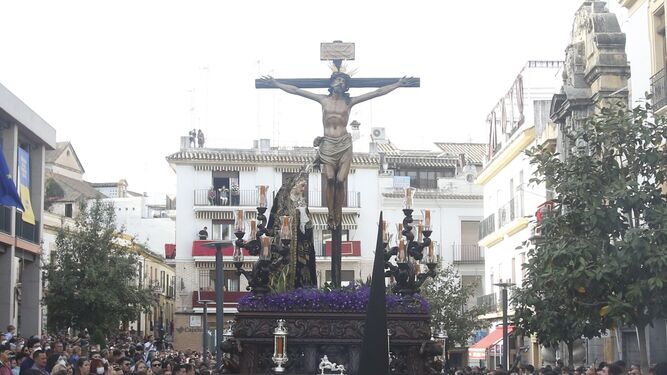 El Cristo de la Expiración, durante la salida procesional del año pasado.