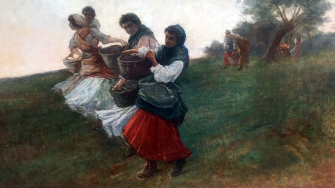La pintura 'Aceituneras', de Enrique Romero de Torres.
