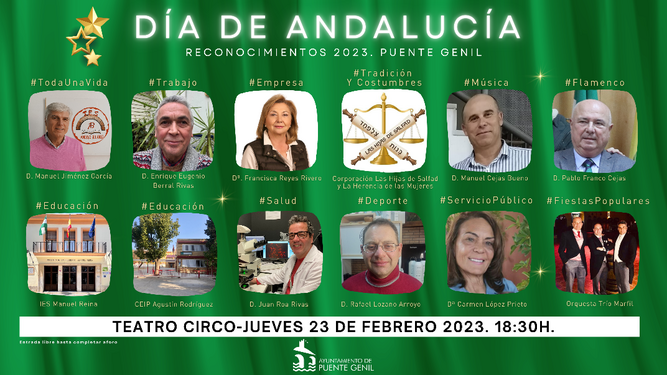 Premiados en Puente Genil por el Día de Andalucía.