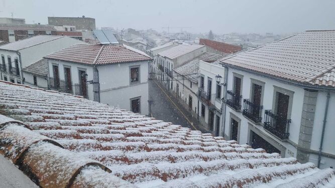 La nieve cubre Villanueva de Córdoba.