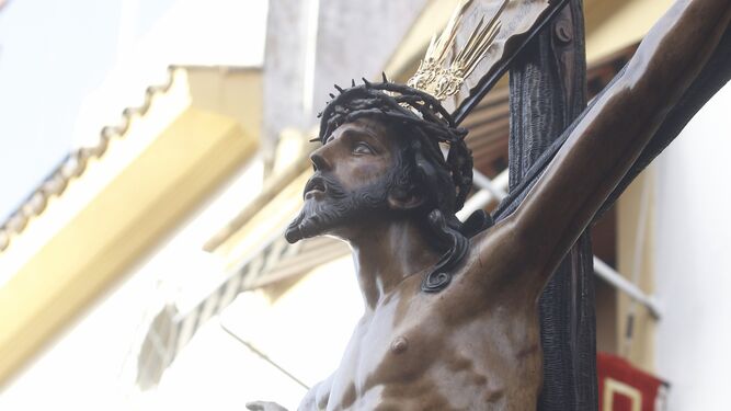 El Cristo de la Expiración, durante la salida procesional de 2022.