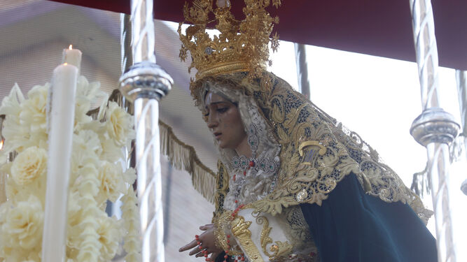 La Virgen de la O, en su salida procesional de 2022.