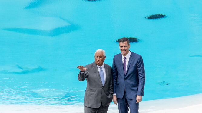 El primer ministro portugués, António Costa, y el presidente del Gobierno, Pedro Sánchez.
