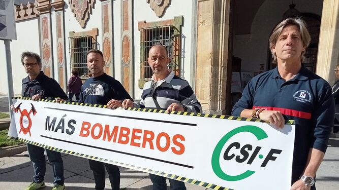 Delegados de CSIF y Sibbc en el Consorcio de Bomberos de Córdoba.