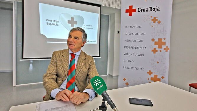 Jesús  Rodríguez , durante la presentación de una campaña de la Cruz Roja