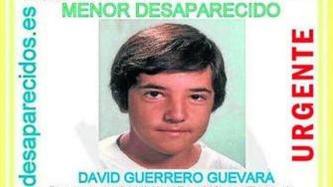 Cartel de búsqueda de David Guerrero