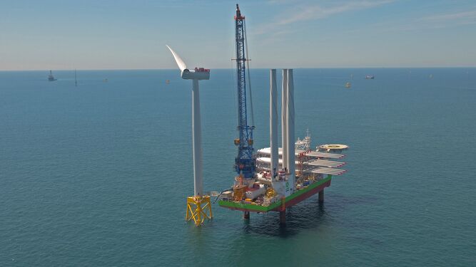 Estación de generación de energía eólica marina de Iberdrola.