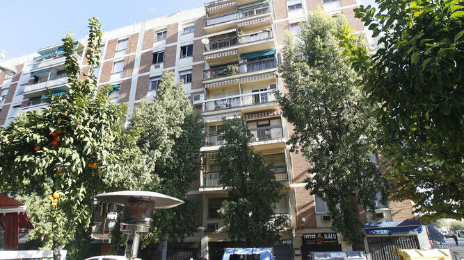 Un bloque de pisos de la calle Alcalde Velasco Navarro.