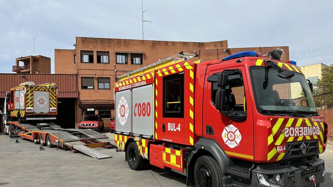 Vehículos del Servicio de Extinción de Incendios y Salvamento de Córdoba.
