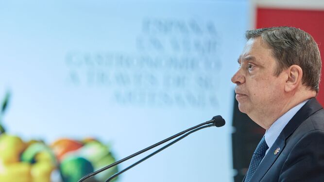 El ministro de Agricultura, Pesca y Alimentación, Luis Planas, interviene en la inauguración de la 36ª Edición del Salón Gourmets 2023, en Madrid.