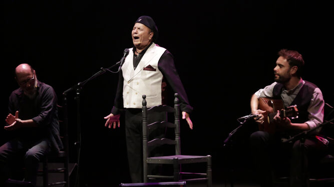 El Pele, durante su actuación en la Bienal de Flamenco de Sevilla en 2020.