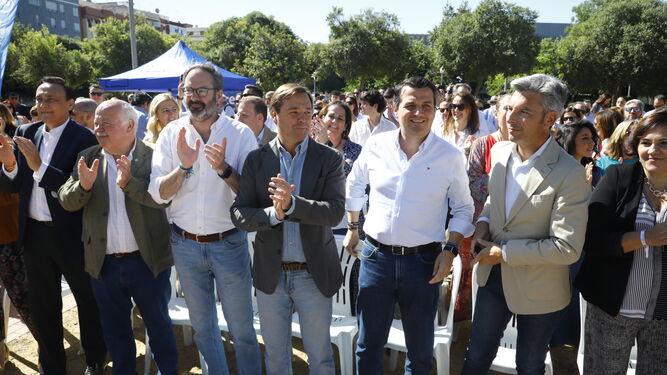 Villamandos, Aguirre, Molina, Repullo, Bellido y Lorite, en el acto del PP.