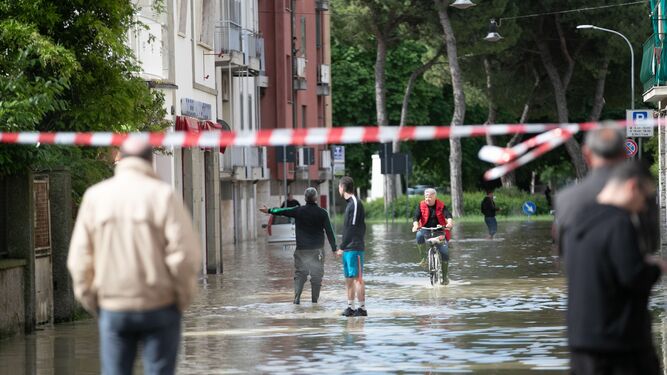 Inundación en Italia.