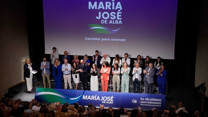 María José de Alba (PP) en la presentación de su candidatura en San Fernando.