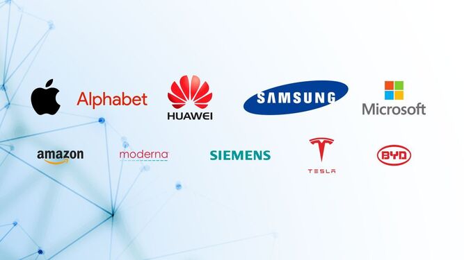 Logos de compañías tecnológicas.