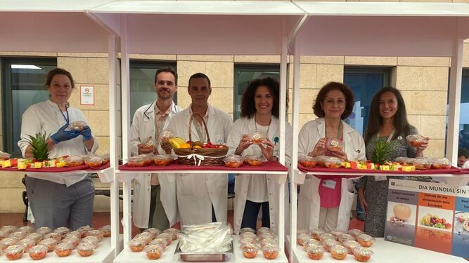 Una de las actividades organizadas por el Hospital Reina Sofía de Córdoba en el Día Mundial Sin Tabaco.