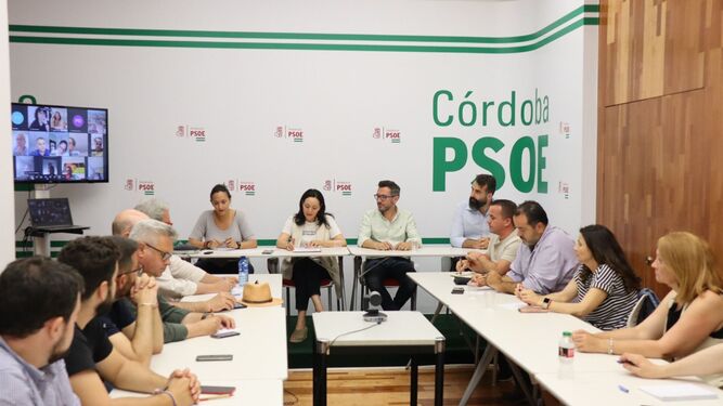Reunión de la comisión ejecutiva provincial del PSOE de Córdoba.