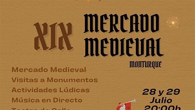 Cartel anunciador del XIX Mercado Medieval de Monturque.