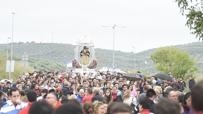 La Virgen de Araceli, en su bajada a Lucena.