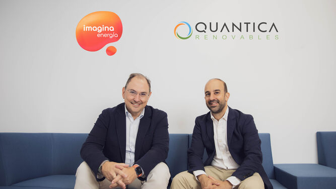 Santiago Chivite, director general de Imagina Energía, y Alfonso Garcés, fundador y CEO de Quántica Renovables.