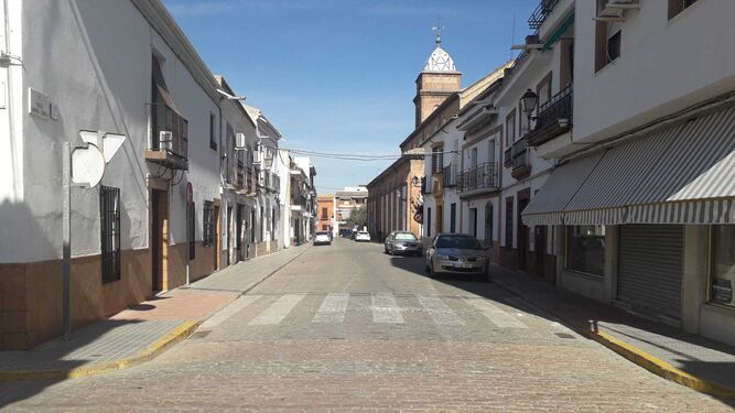 La calle García Lorca, en el centro de Villa del Río.