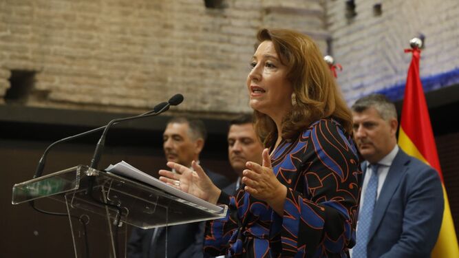 La consejera de agricultura, Carmen Crespo en su visita a Córdoba.