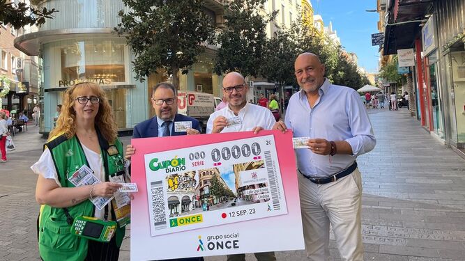 Presentación del cupón de la ONCE dedicado a la calle Cruz Conde de Córdoba.