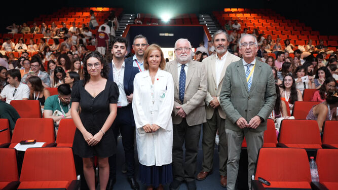 Representantes institucionales en el el congreso de Educación Médica de Córdoba.